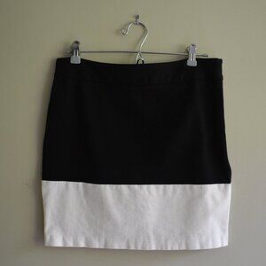 Dalia Collection Black and White Mini Skirt